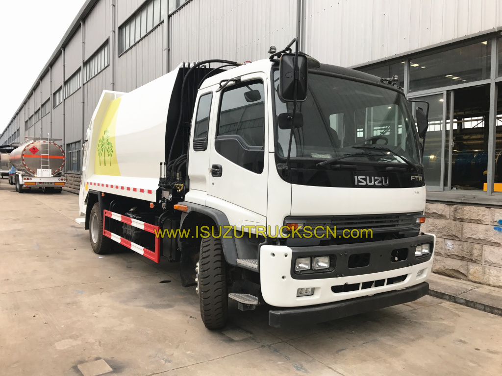 Caminhão compactador de lixo 12cbm FTR ISUZU para exportação
    