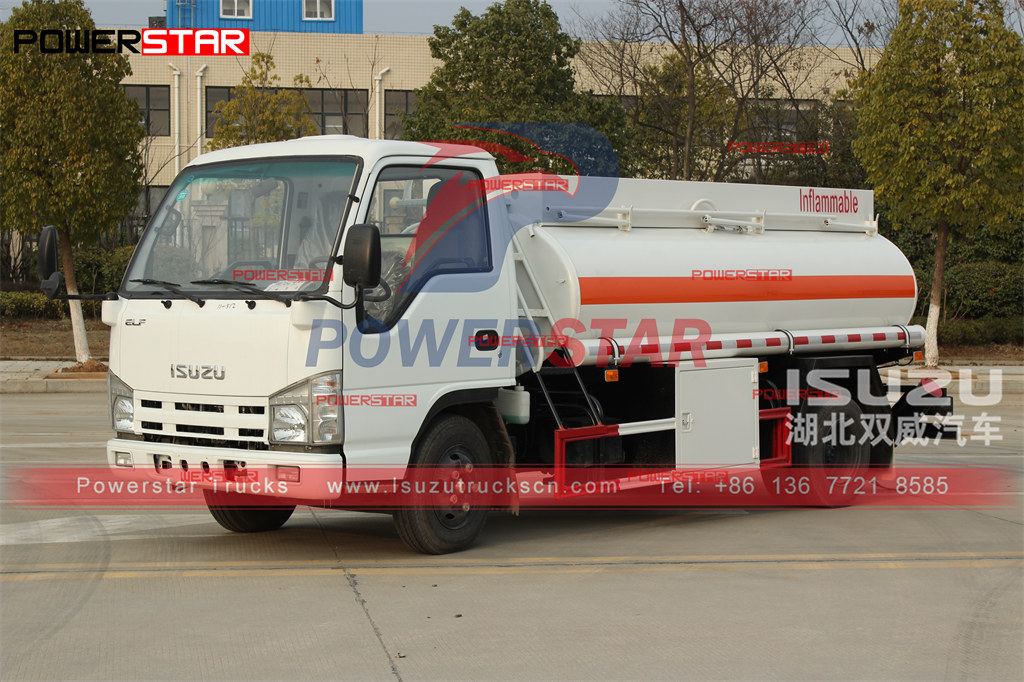 ISUZU mini 3000L caminhão-tanque de combustível exportação de caminhão bowser para Mianmar Yangon
    