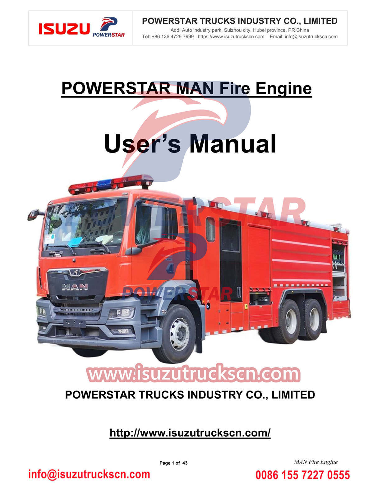 MAN Fire Truck TGS 3351 Manual de exportação para Dubai
    