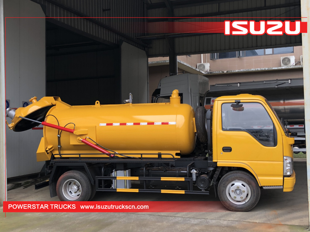 Novo caminhão de sucção de esgoto ISUZU 4.000L (tanque a vácuo) para venda
    