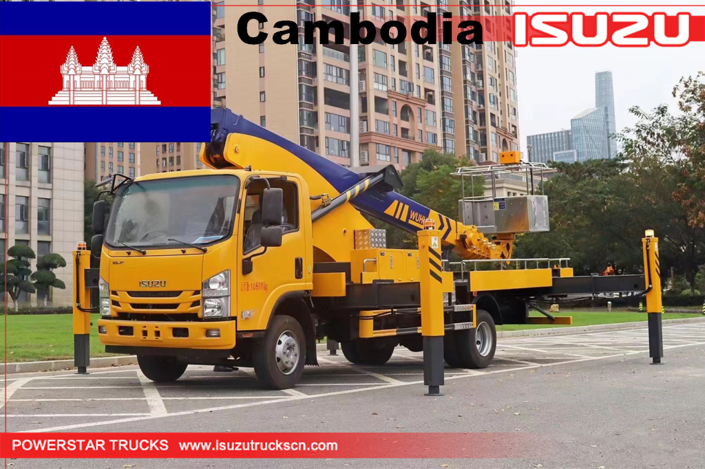 Camboja - Caminhão de elevação aérea ISUZU Bucket
    