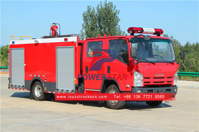 Algumas características do caminhão de bombeiros Isuzu na África
    