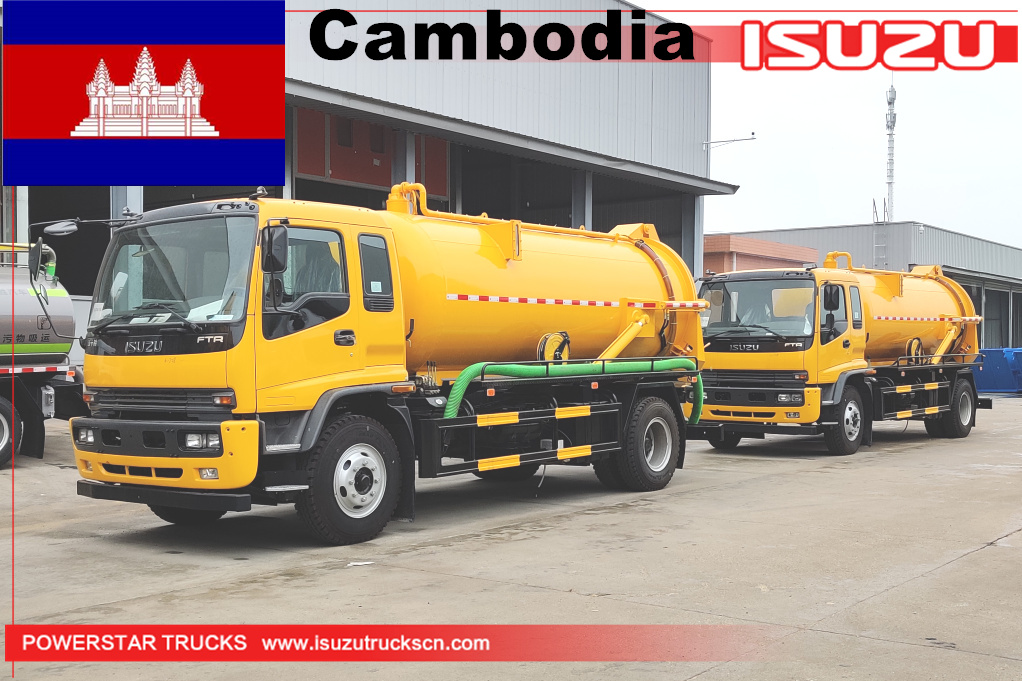 Camboja - 2 unidades Caminhão Tanque de Esgoto ISUZU FTR
    