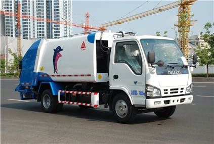 Caminhão de lixo japonês Isuzu 5m3, caminhão de lixo para venda, compactador de lixo
    