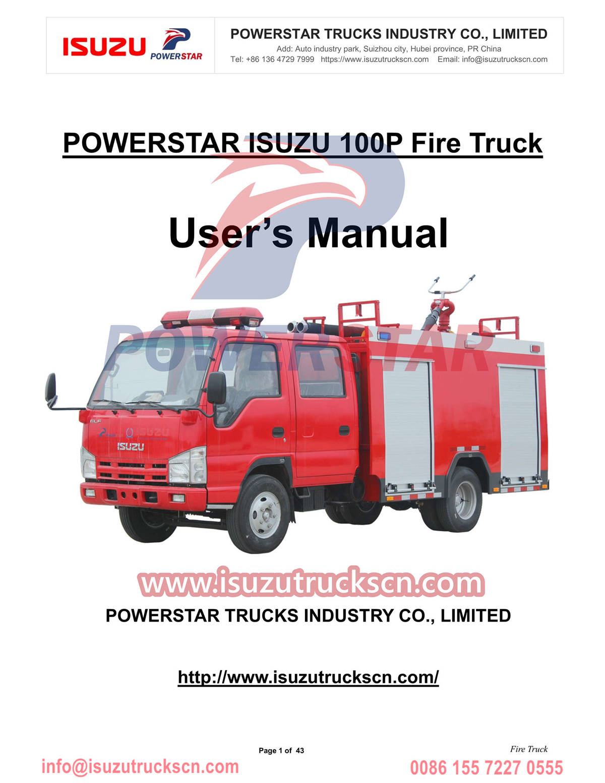 ISUZU fire tender mini ELF exportação manual Albânia
    