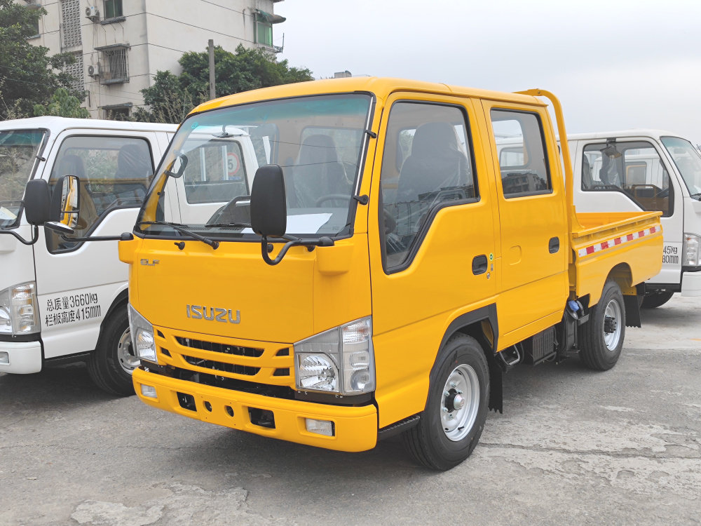 Novo caminhão leve de carga com cerca dupla Isuzu ELF em estoque
    