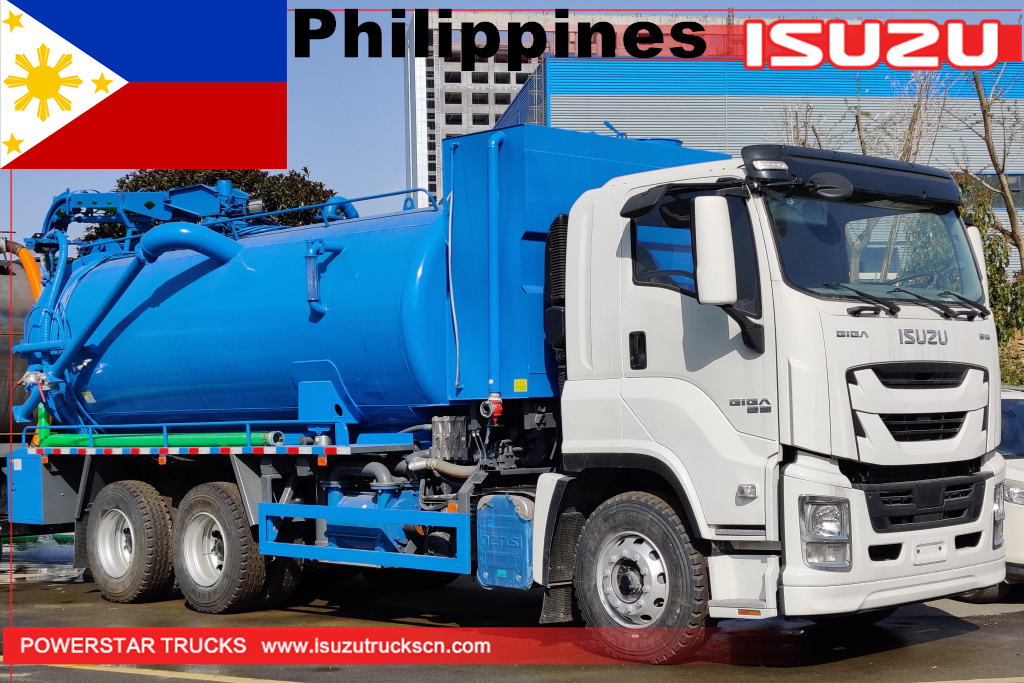 Filipinas - 1 unidade de caminhão combinado de limpeza de esgoto ISUZU GIGA
    