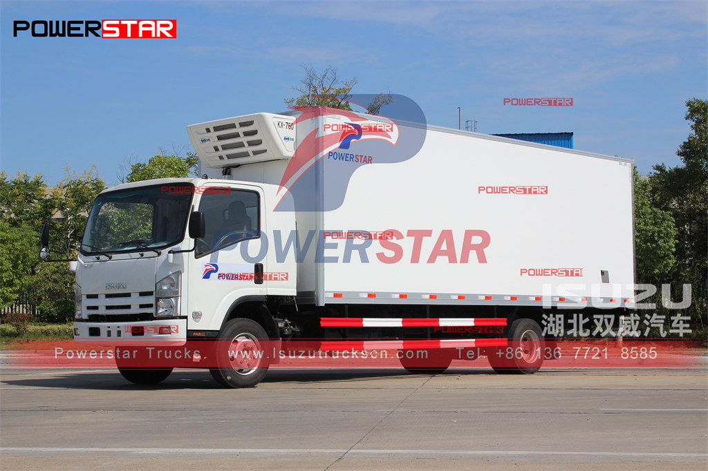 Caminhão de resfriamento refrigerado ISUZU de 10 toneladas com carroceria de van de 7 m para exportação para Mianmar
    