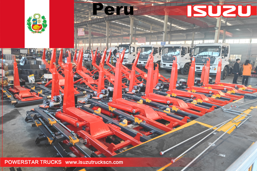 Peru - 22 conjuntos de kit de carroceria para caminhão de lixo com elevador Isuzu Hook
    