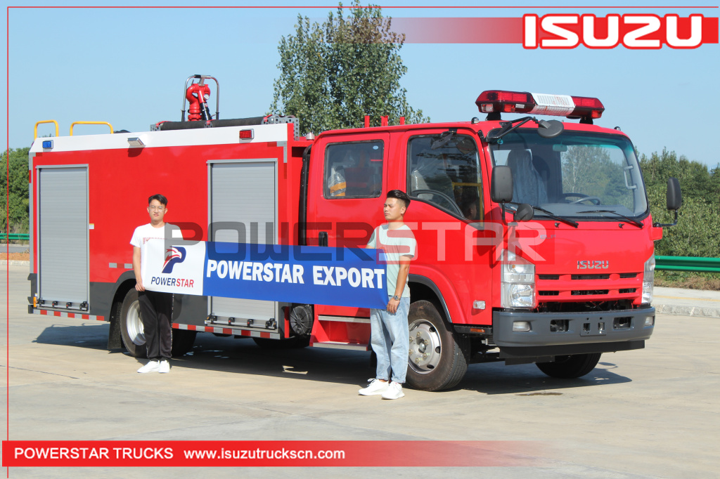 Carro de bombeiros de espuma Powerstar Isuzu Nqr 700p 4*2 4HK1-TC51 190HP
    