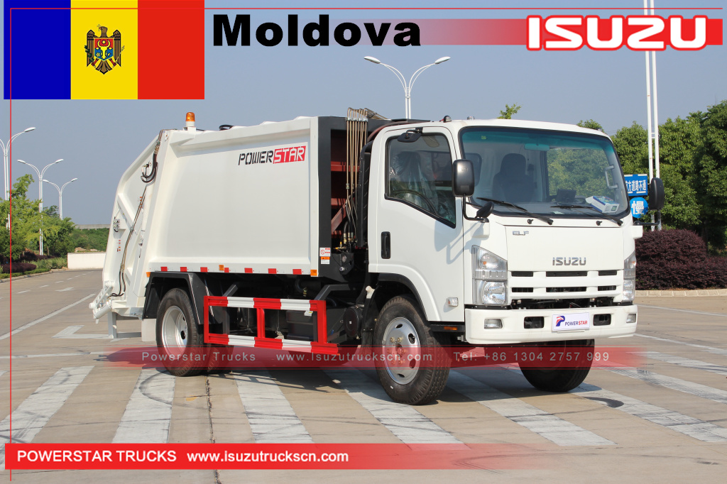 Compactador de lixo Moldávia Isuzu 8cbm
    