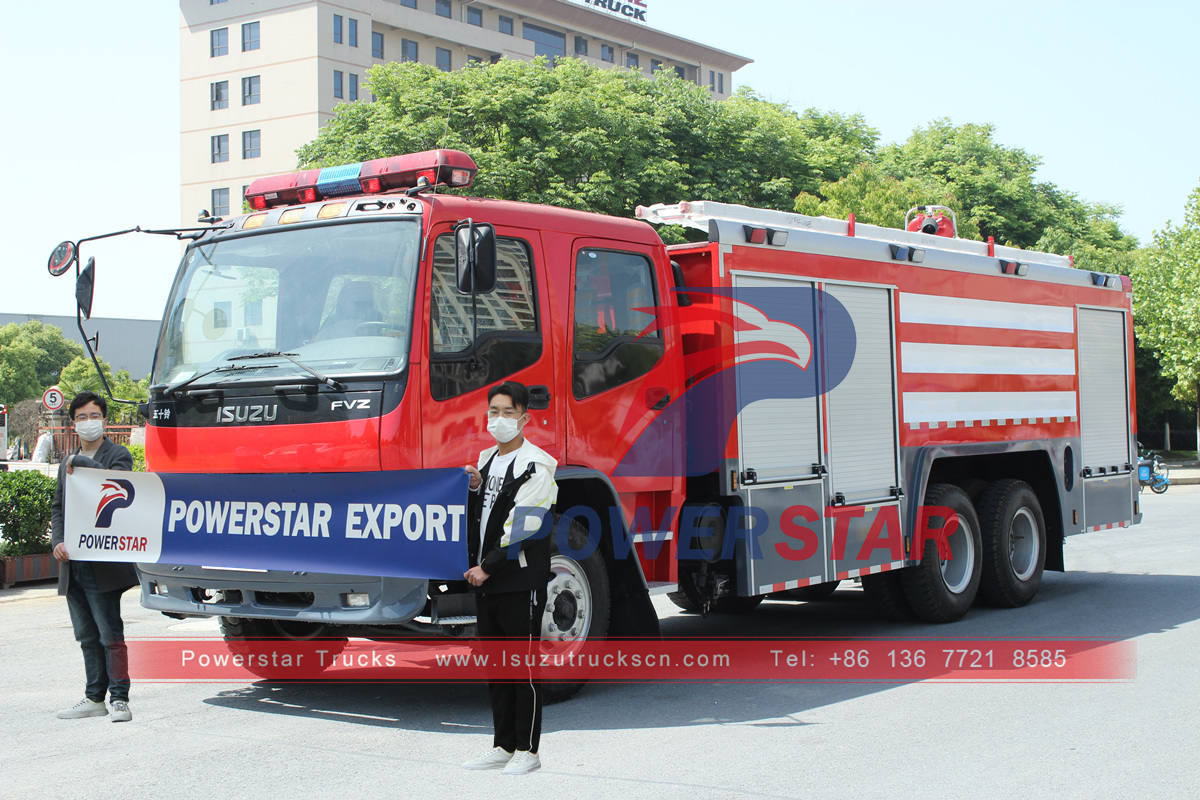 Caminhão de combate a incêndio ISUZU FVZ personalizado para Filipinas
    