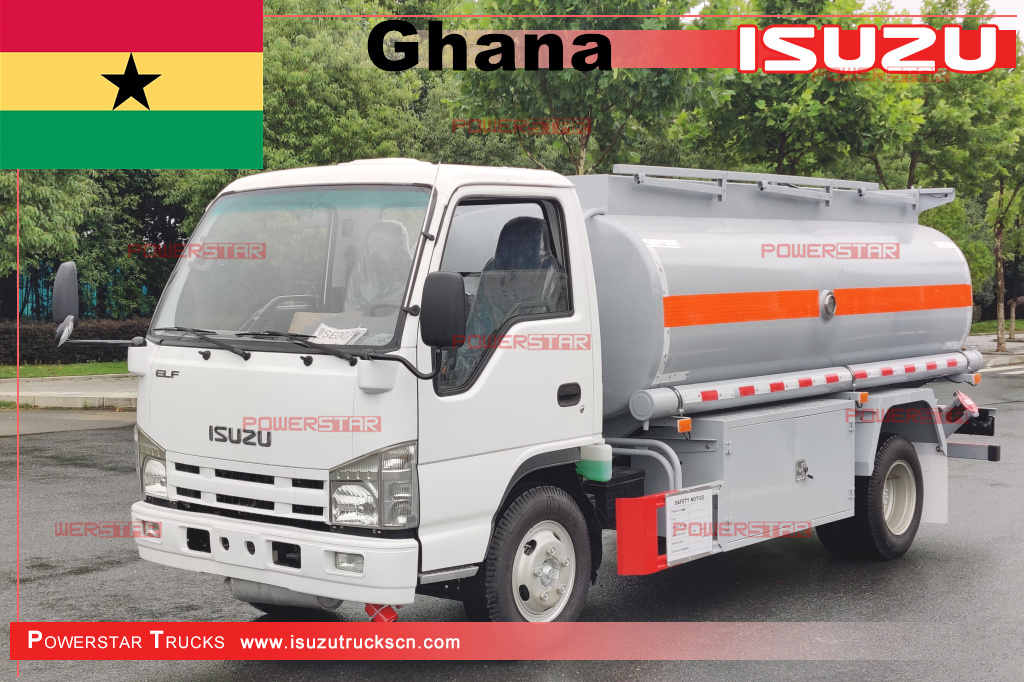 Gana - Caminhões-tanque ISUZU ELF/100P com dispensador de óleo combustível
    