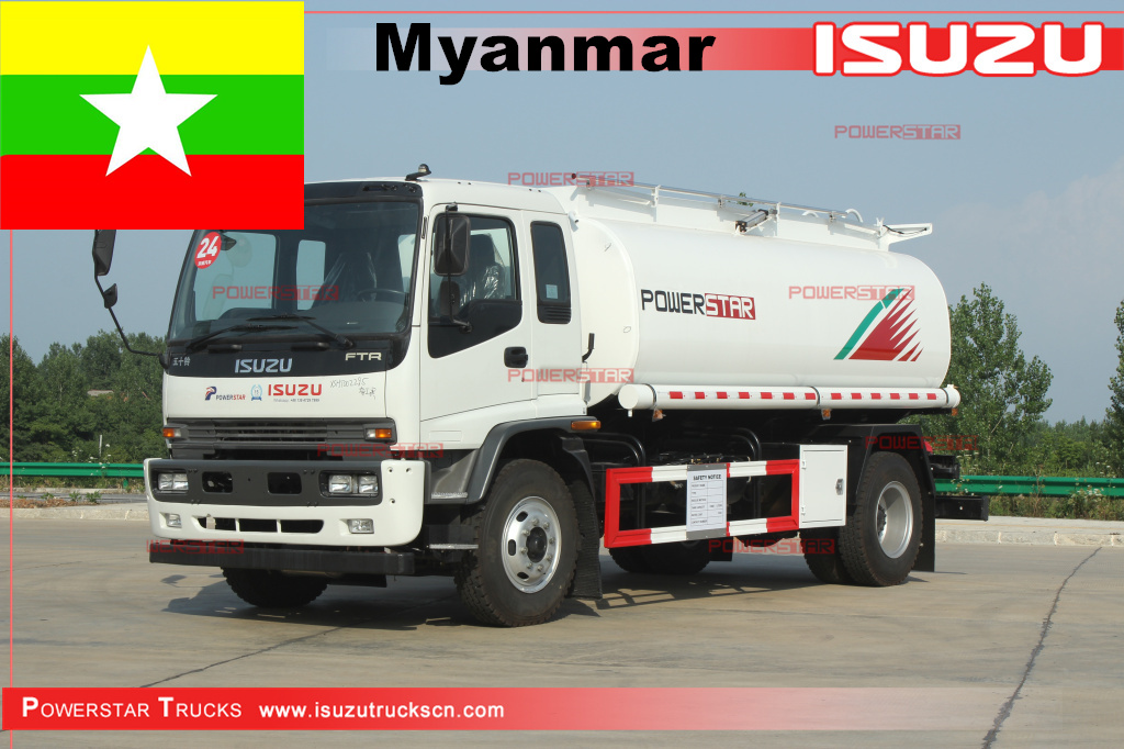 Mianmar - Caminhões tanque de óleo ISUZU FTR Fuel Bowser
    