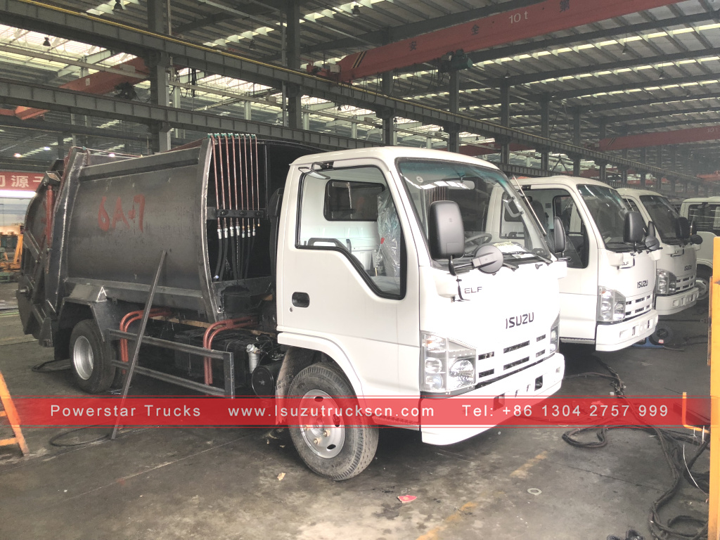 Filipinas 10 unidades 5cbm caminhão compactador de lixo isuzu
    