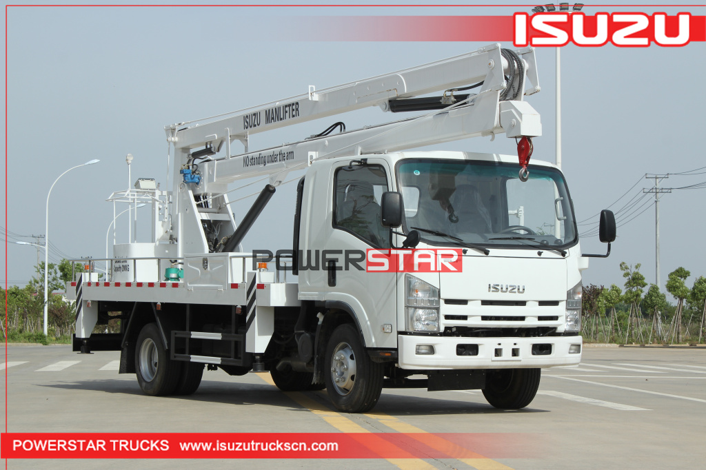 Filipinas ISUZU ELF 700P veículo montado em caminhão de plataforma de trabalho aéreo com elevador de trabalho aéreo
    