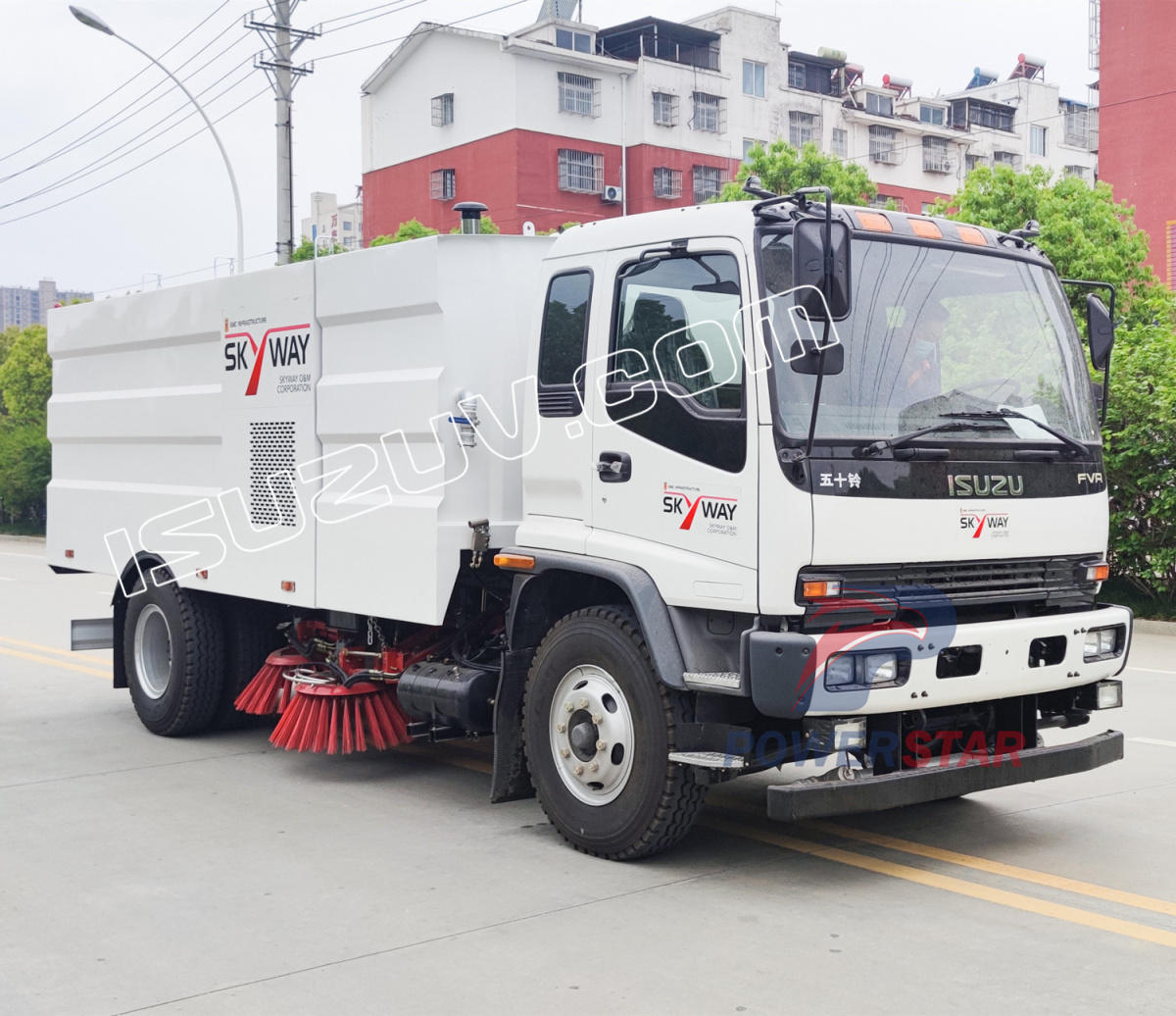 Caminhão varredor de rua Isuzu FVR 6HK1-TCL das Filipinas
    