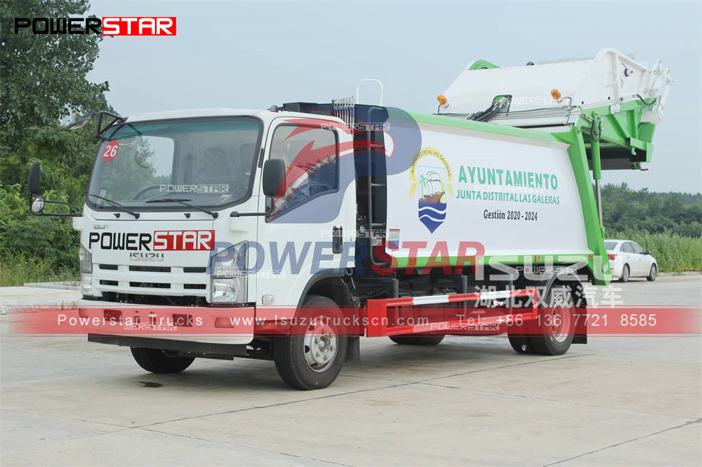 Veículos compactadores de lixo ISUZU ELF/NPR 10CBM Exportação manual Filipinas
    