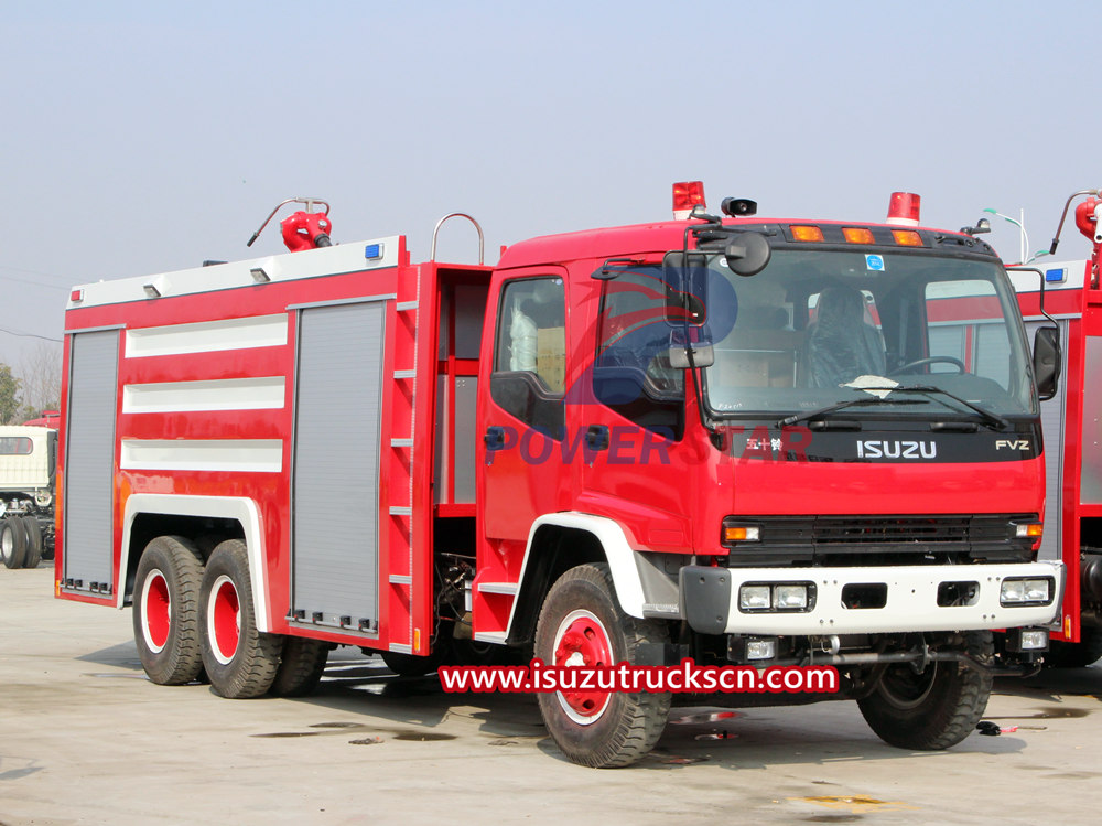 Como usar corretamente o caminhão de bombeiros com tanque de água ISUZU
    