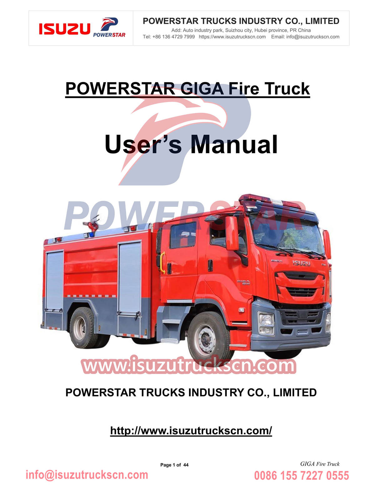 Caminhão de bombeiros Isuzu GIGA 4000L Exportação manual Filipinas Manila
    