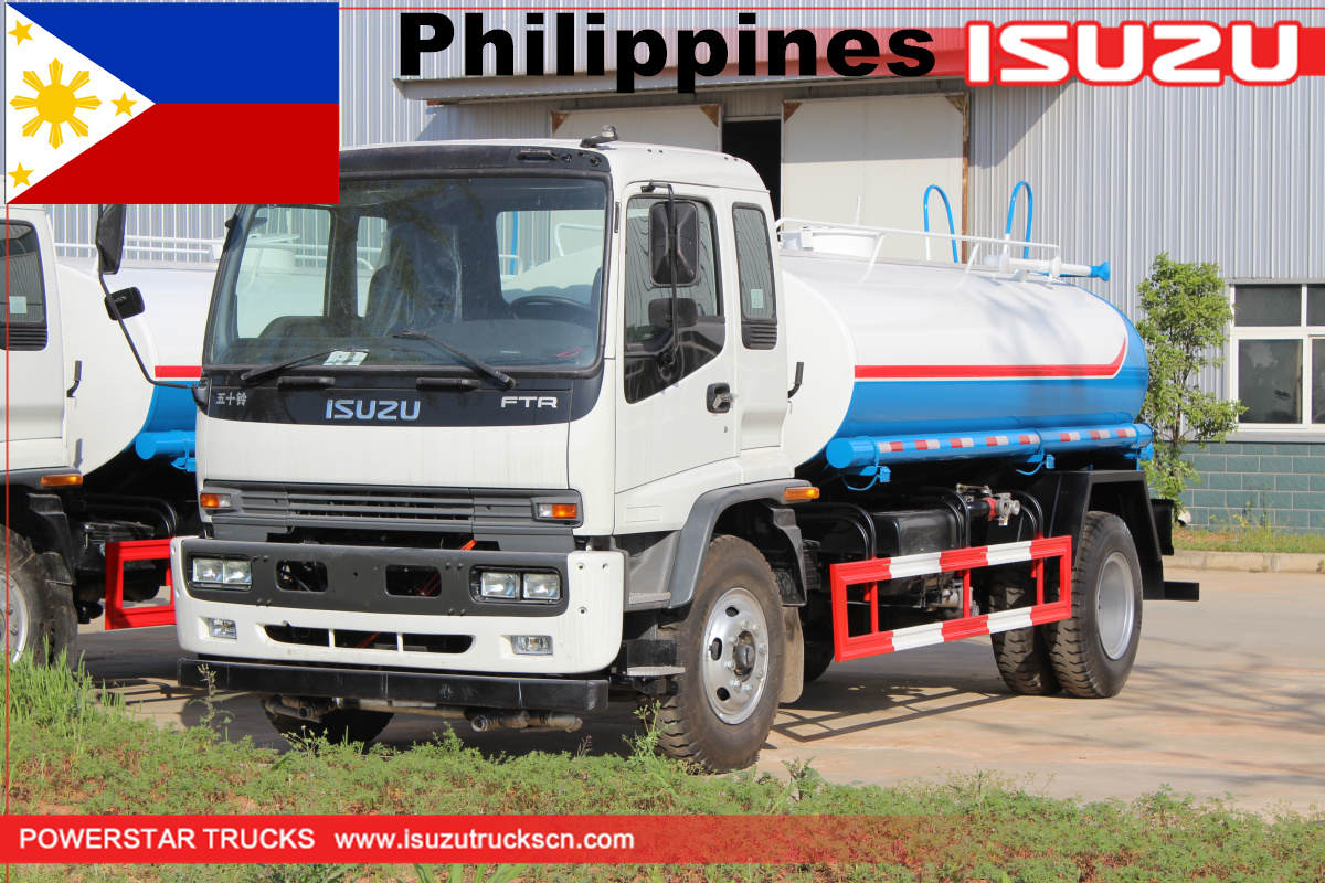 Filipinas - 2 unidades de caminhões-tanque de água ISUZU FTR
    