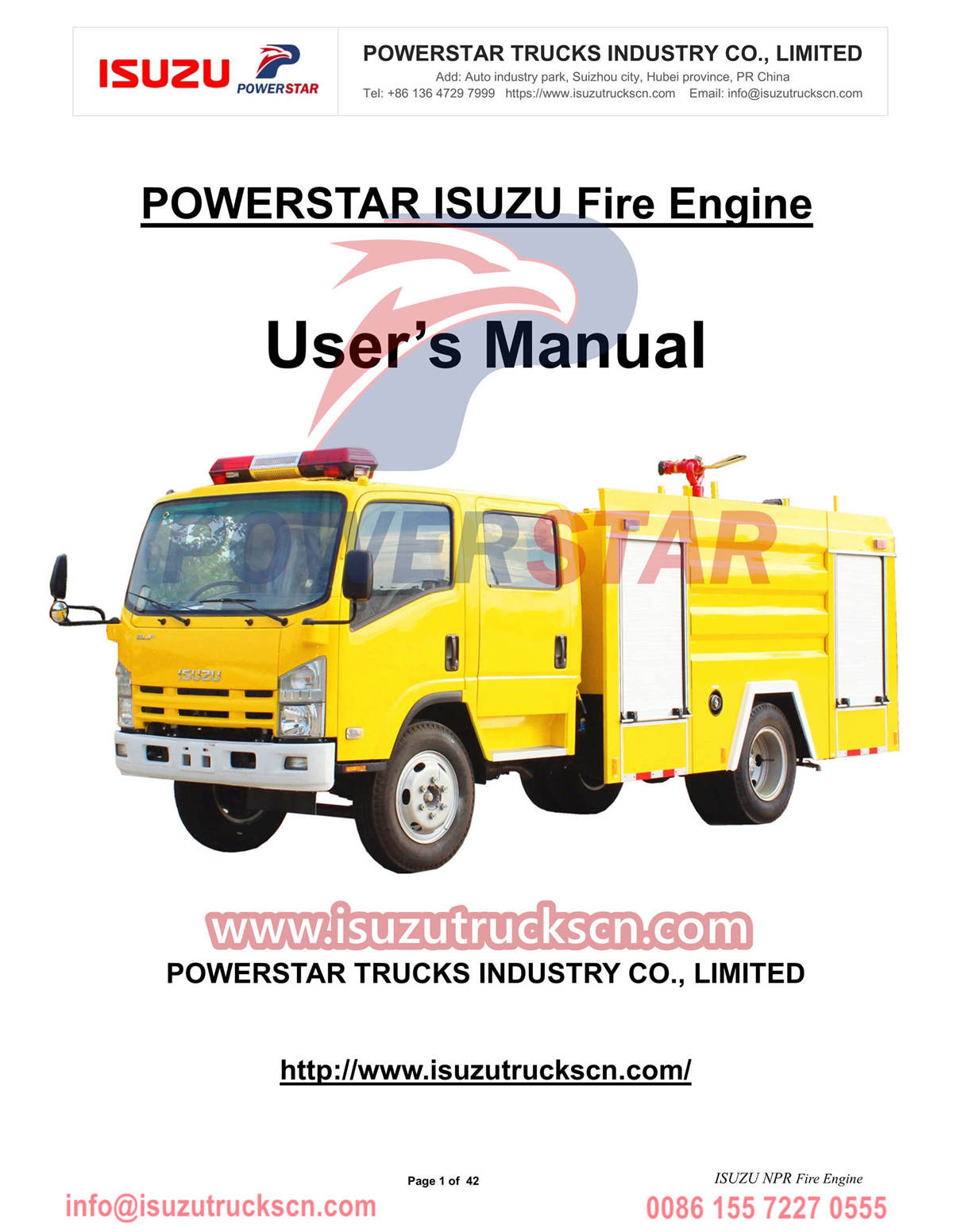 Caminhão de bombeiros ISUZU ELF 5000L exportação manual Dubai
    