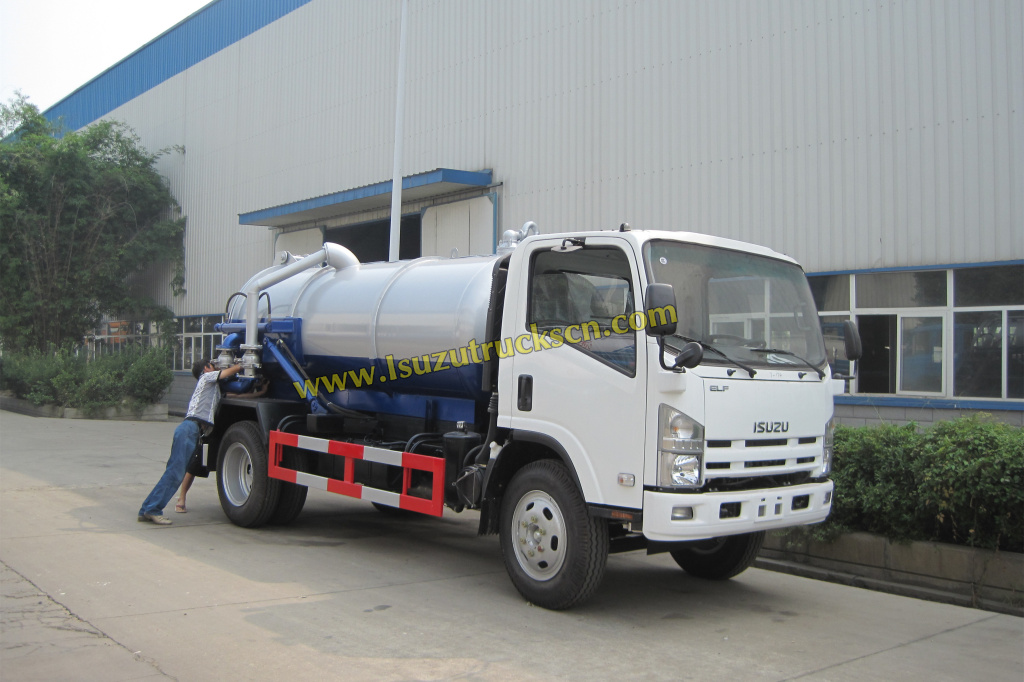 8000Liter Filipinas ELF 700P Isuzu Caminhões-tanque de sucção séptica
    