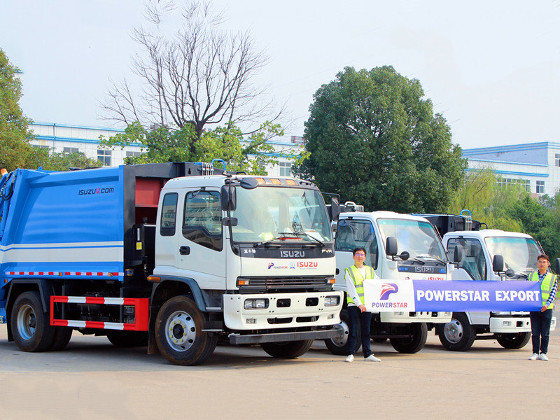 Como transportar caminhões compactadores de lixo Isuzu
    