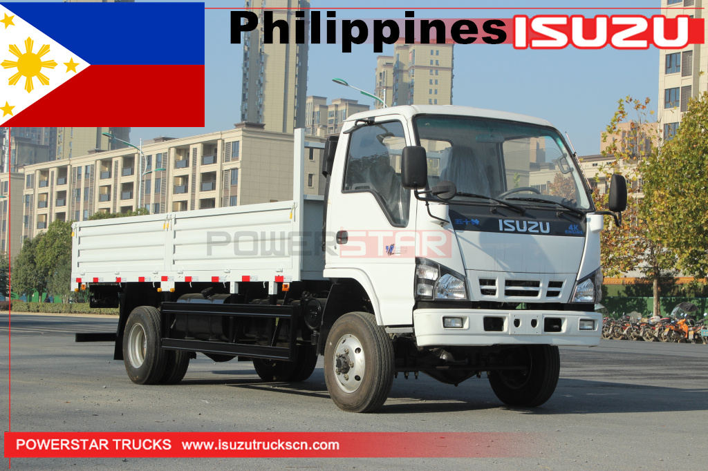 Filipinas - 3 unidades ISUZU NKR 600P 4x4 fora de estrada caminhões de carga com plataforma aberta
    